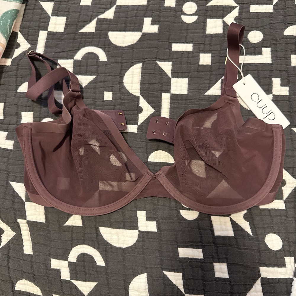 CUUP The Plunge Underwire Sheer Mesh Bra